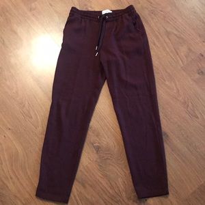 H&M burgundy casual pants